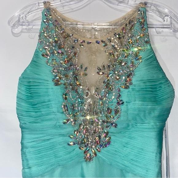 Rachel Allan Green Formal Size 0 - Picture 9 of 9